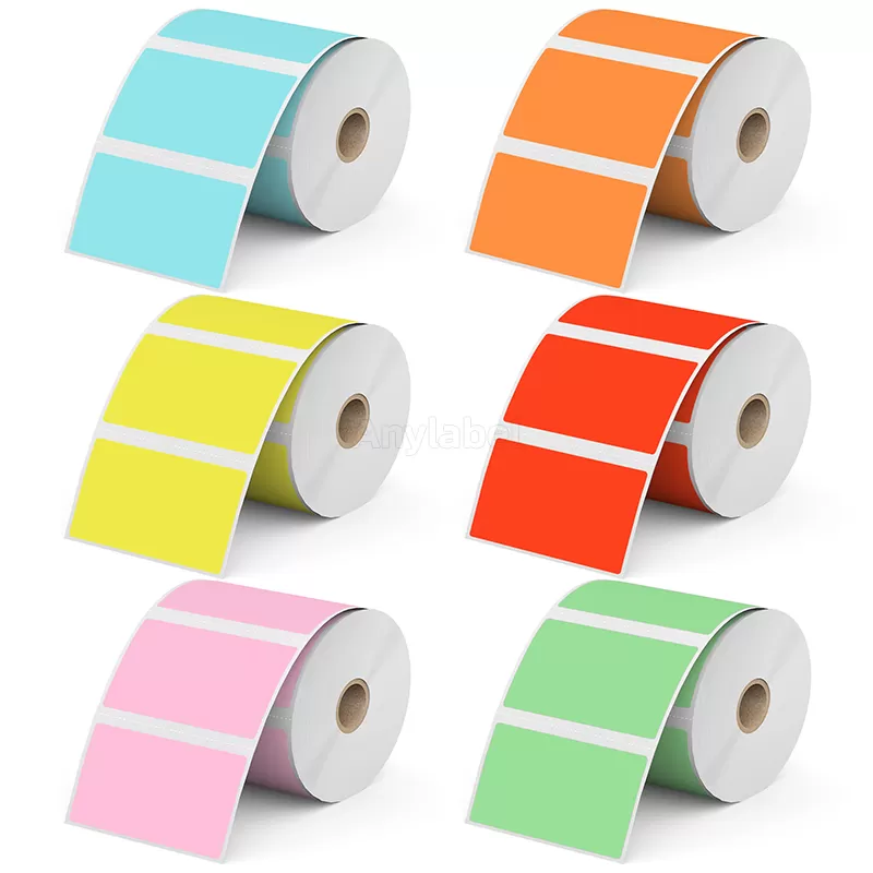 Zebra 3'' x 1.5'' Colored Direct Thermal Shipping Labels