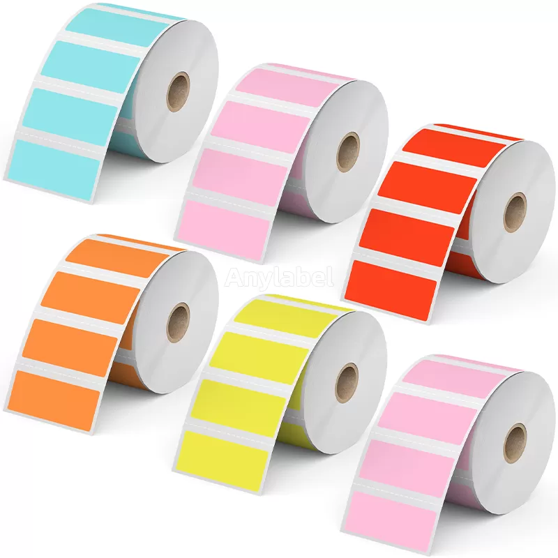 Zebra 2.5'' x 1'' Colored Direct Thermal Shipping Labels