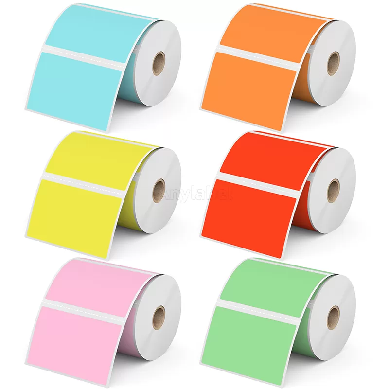 Zebra 4'' x 2.5'' Colored Direct Thermal Shipping Labels