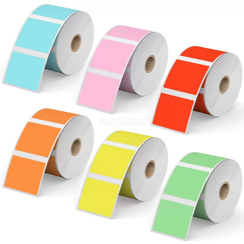 Zebra 2.25'' x 2'' Colored Direct Thermal Shipping Labels