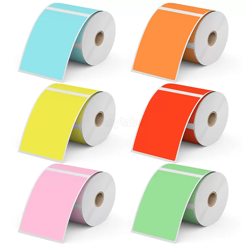 Zebra 3'' x 5'' Colored Direct Thermal Shipping Labels
