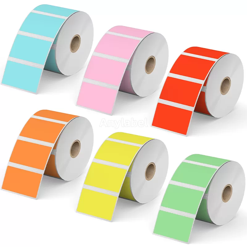 Zebra 2.25'' x 1.25'' Colored Direct Thermal Shipping Labels