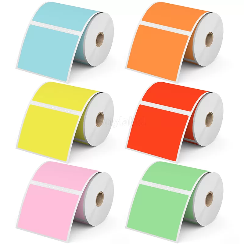Zebra 4'' x 3'' Colored Direct Thermal Shipping Labels