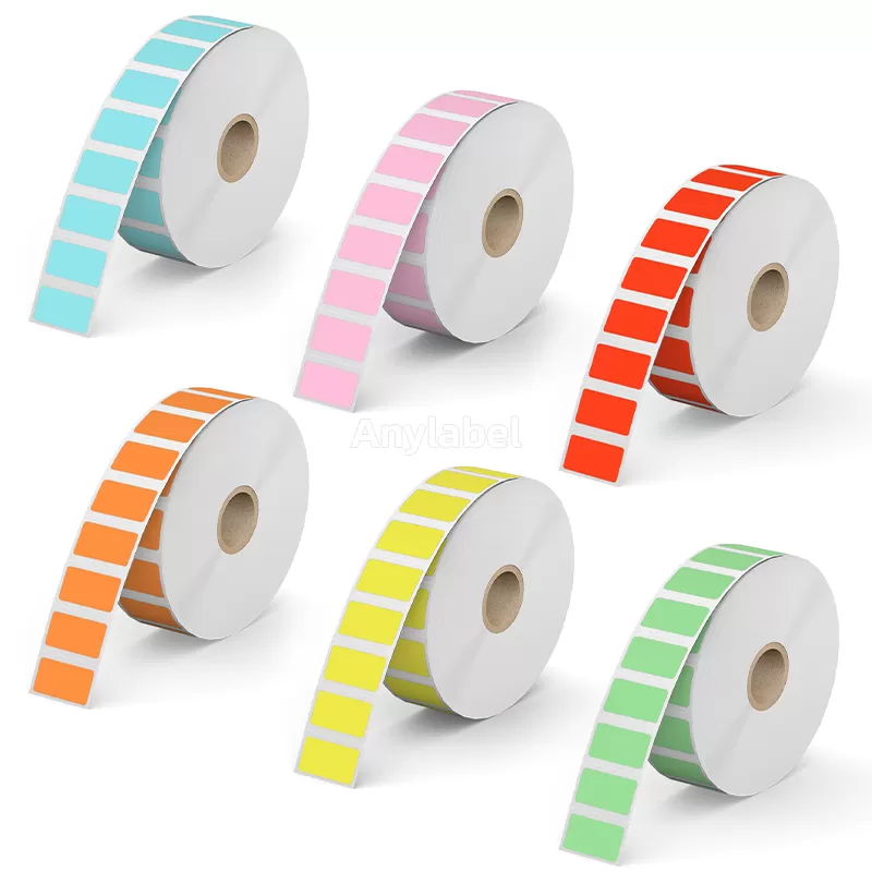 Zebra 1'' x 0.5'' Colored Direct Thermal Shipping Labels