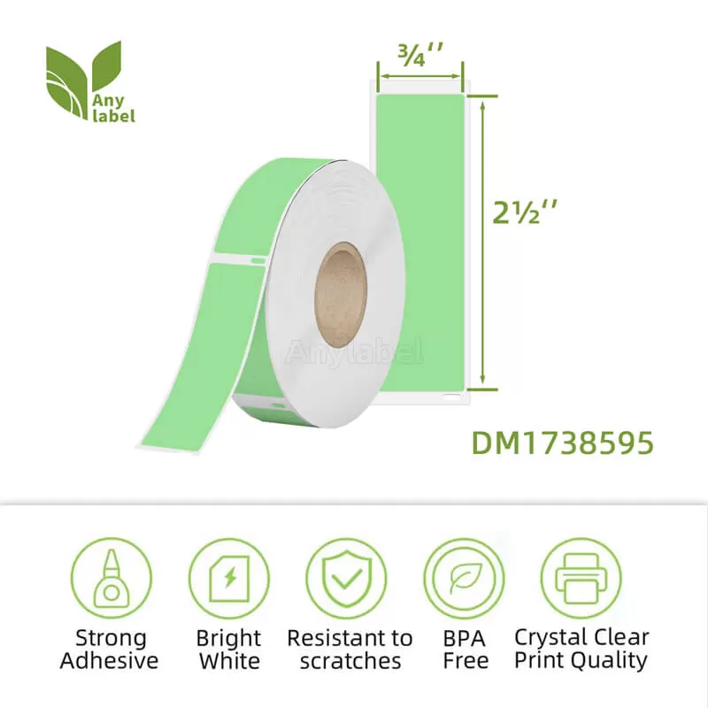 dymo 1738595 compatible green labels 3 4 x 2 1 2 company