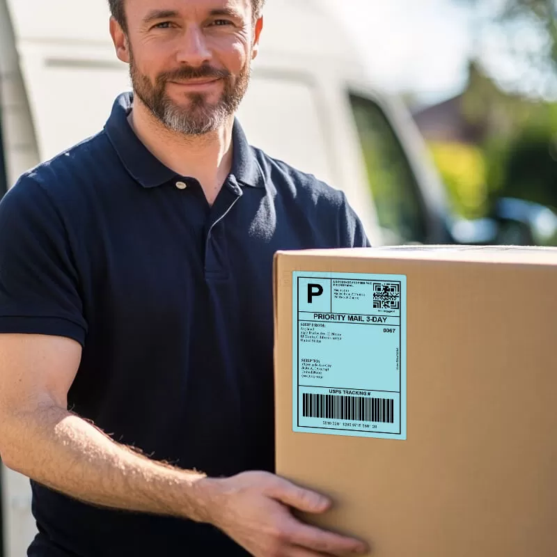 dymo 1744907 compatible blue shipping labels 4 x 6 supplier