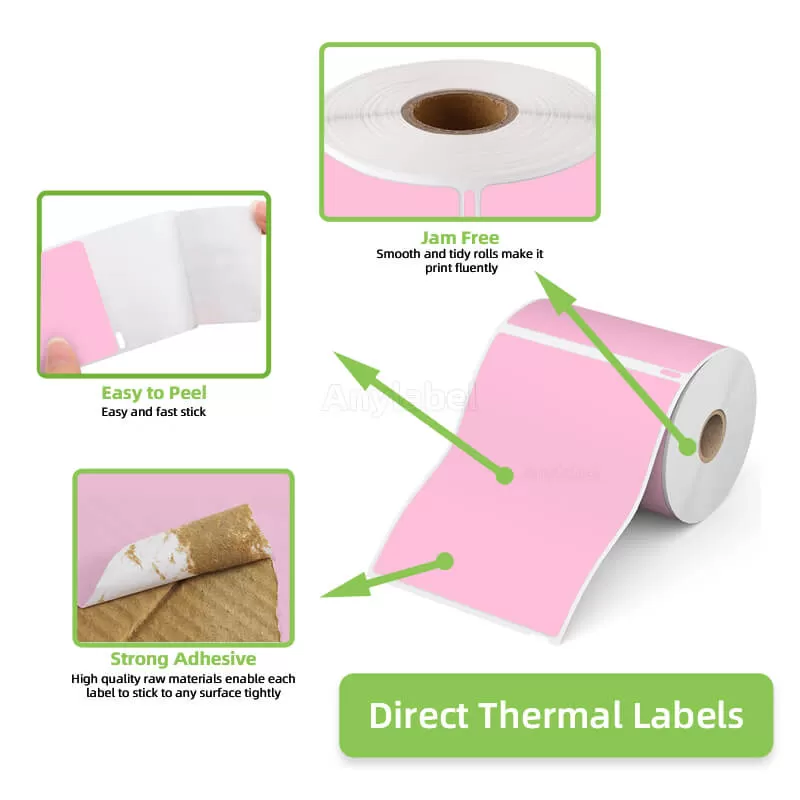 dymo 1744907 compatible pink shipping labels 4 x 6 manufacturer