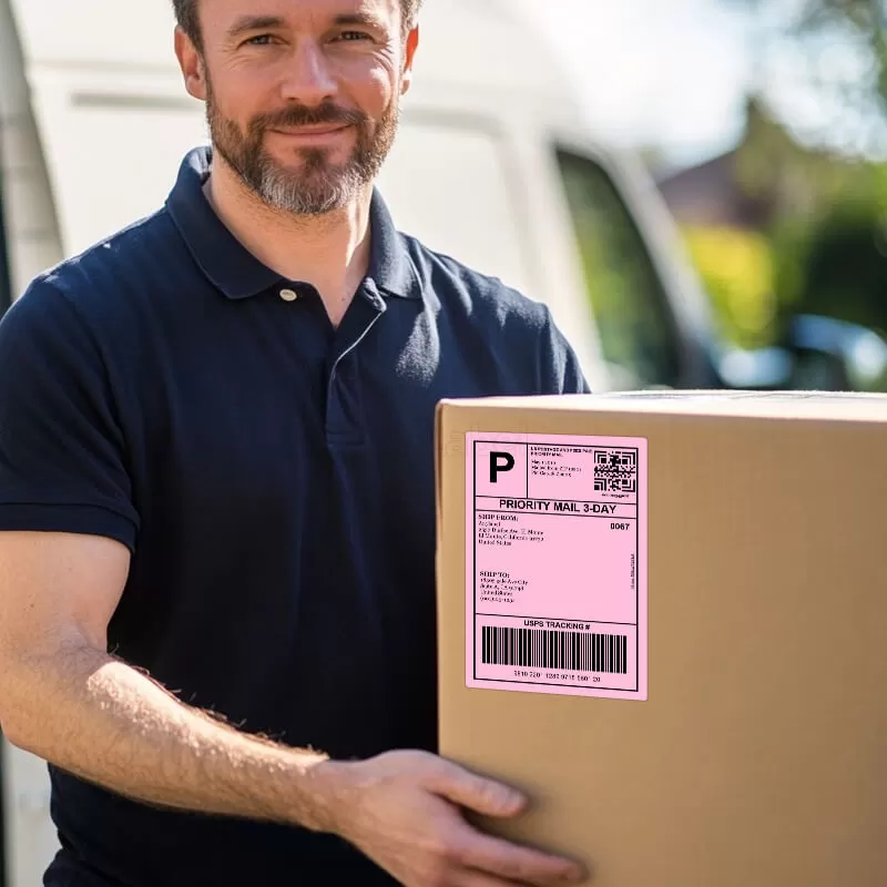 dymo 1744907 compatible pink shipping labels 4 x 6 supplier