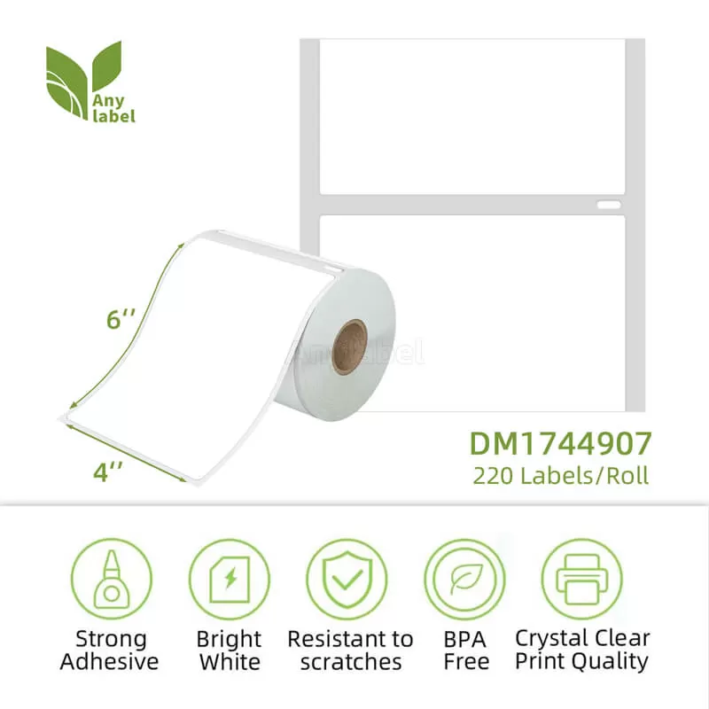 dymo 1744907 compatible removable shipping labels 4 x 6 manufacturer