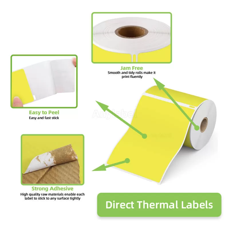 dymo 1744907 compatible yellow shipping labels 4 x 6 manufacturer