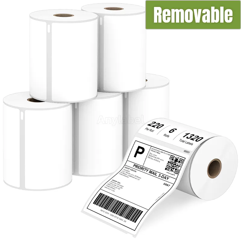 Dymo 1744907 Compatible Removable Shipping Labels 4'' x 6''