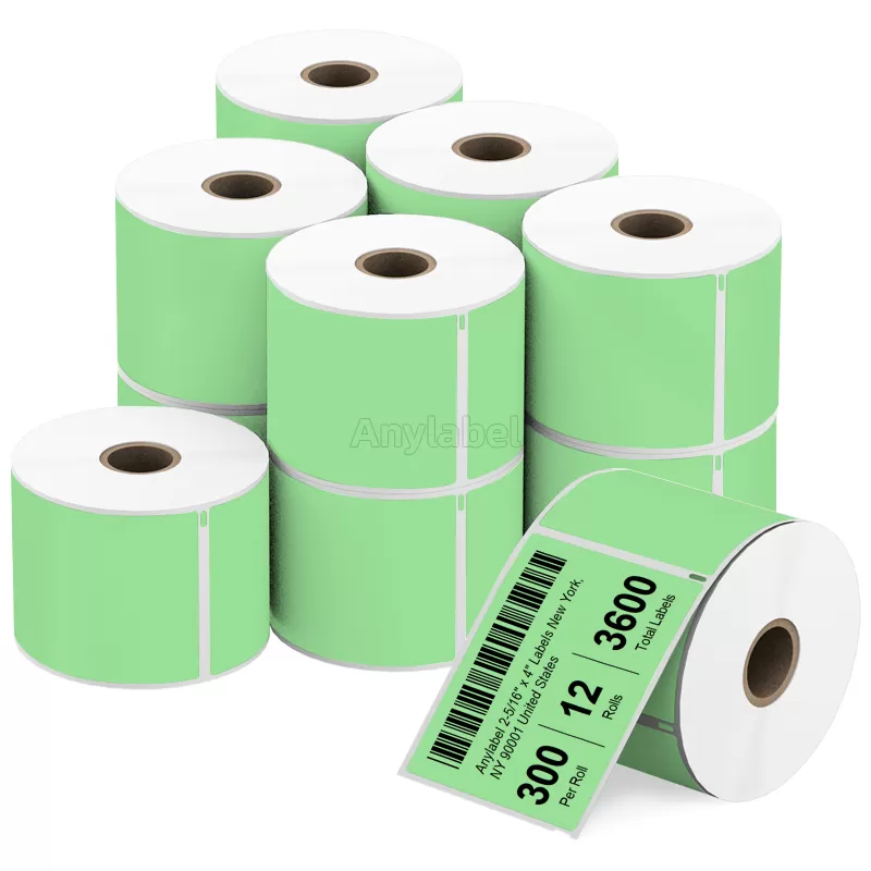 Dymo 30256 Compatible Green Shipping Labels 2-5/16''  x 4''