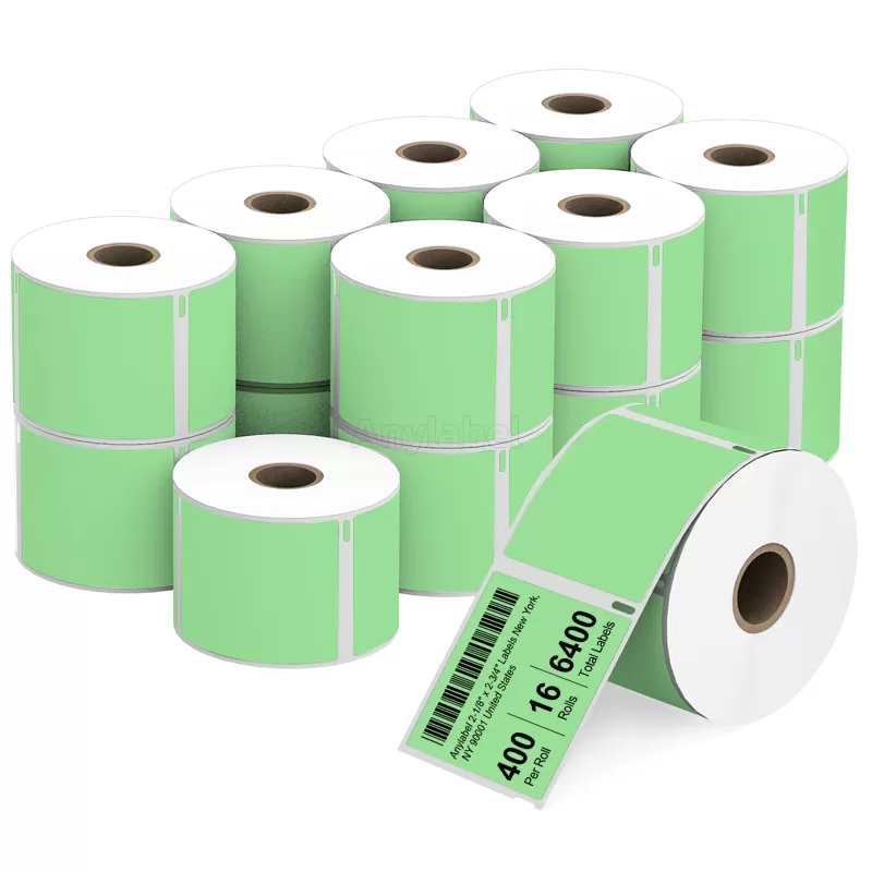 Dymo 30258 Compatible Green Labels 2-1/8'' x 2-3/4''