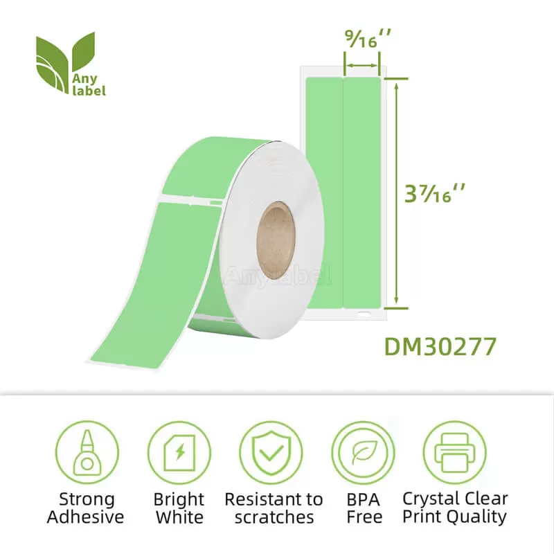 dymo 30277 comaptible green 2 up labels 9 16 x 3 7 16 company
