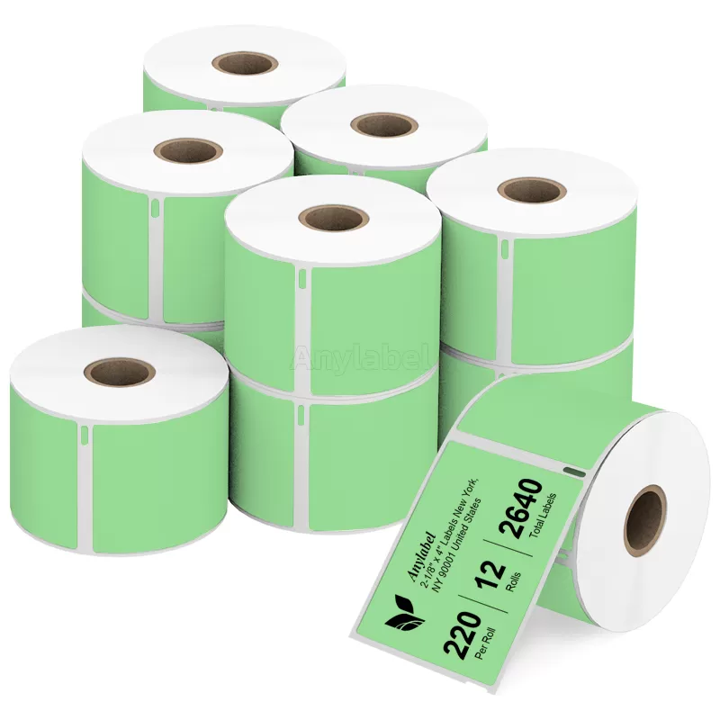 Dymo 30323 Compatible Green Shipping Labels 2-1/8'' x 4''