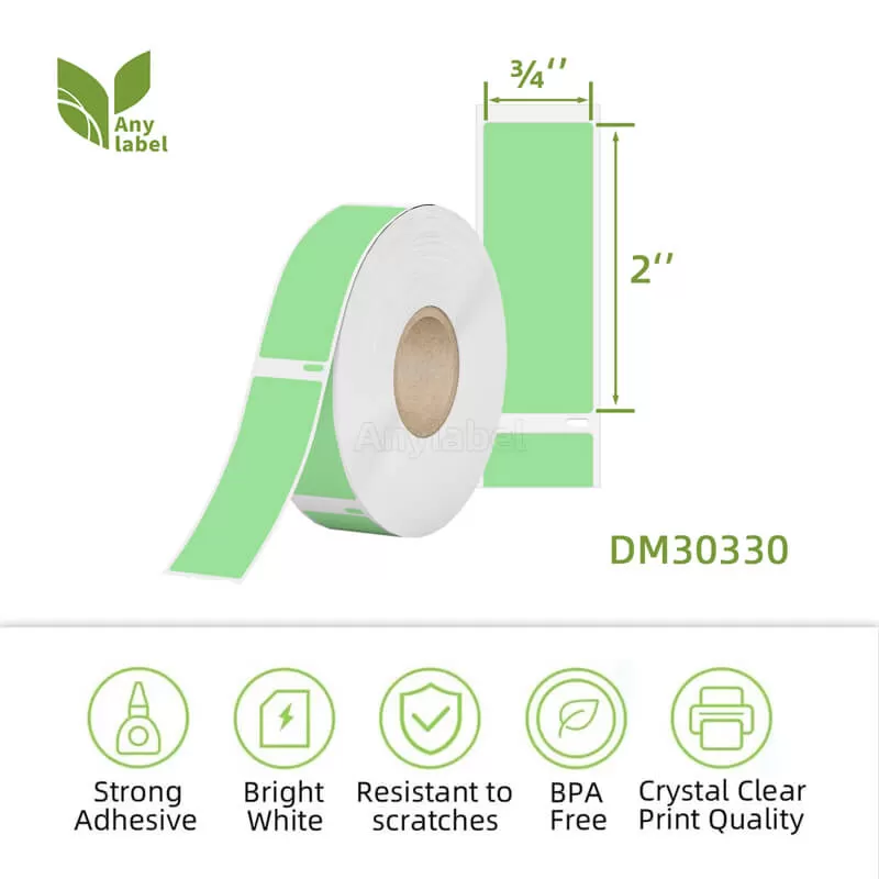 dymo 30330 compatible green address labels 3 4 x 2 company