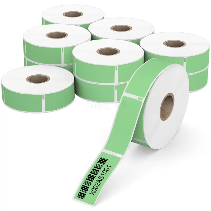 Dymo 30330 Compatible Green Address Labels 3/4'' x 2''