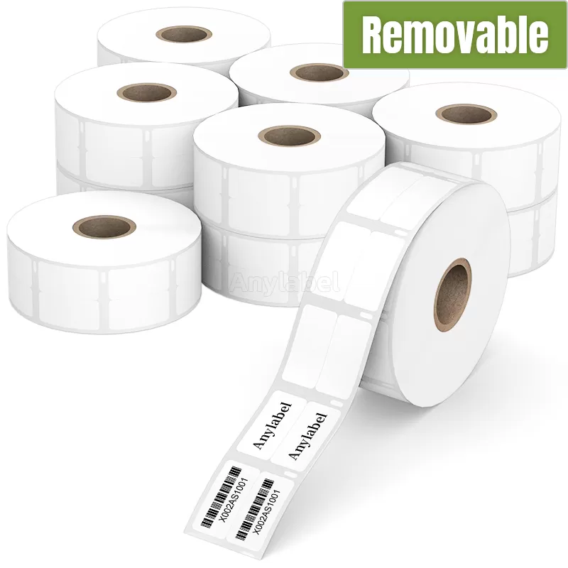 Dymo 30333 Compatible Removable 2-Up Labels 1/2'' x 1''