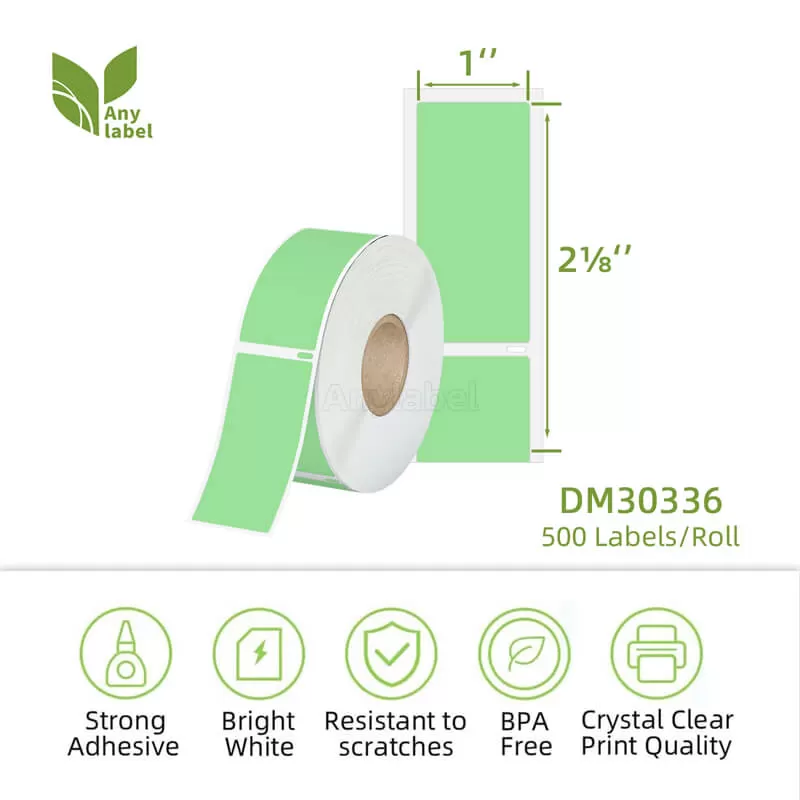 dymo 30336 compatible green labels 1 x 2 1 8 company