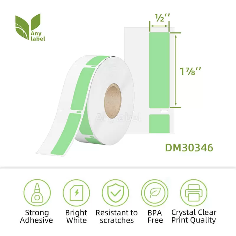 dymo 30346 compatible green barcode labels 1 2 x 1 7 8 company