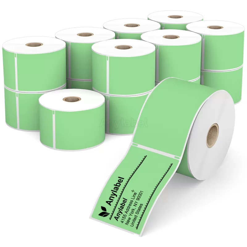 Dymo 30857 Compatible Green Labels 2-1/4'' x 4''