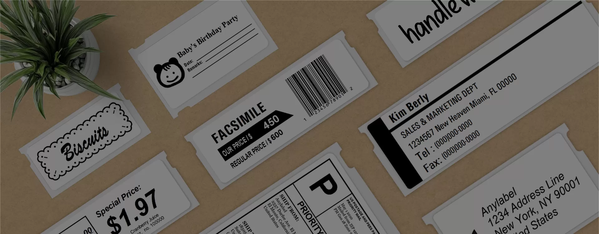 Anylabel's Precision-Cut Dymo Compatible Label & Sticker Rolls