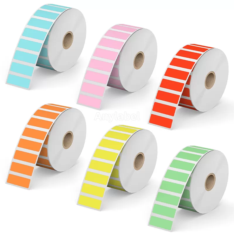 Zebra 1.5'' x 0.5'' Colored Direct Thermal Shipping Labels