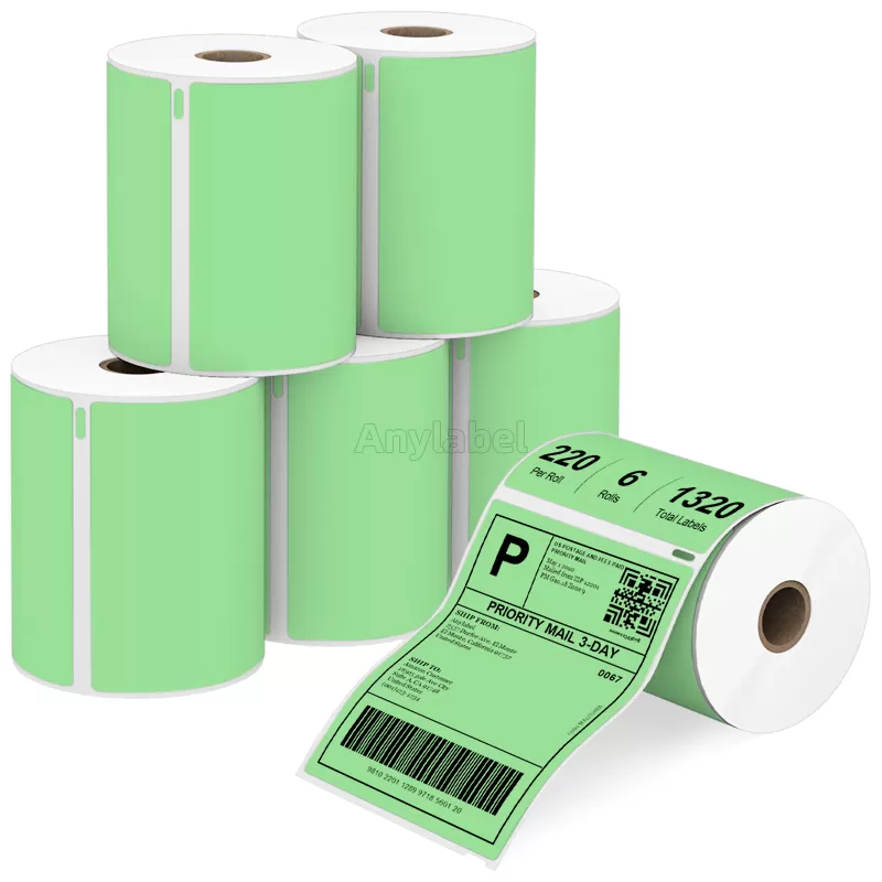 Dymo 1744907 Compatible Green Shipping Labels 4'' x 6''