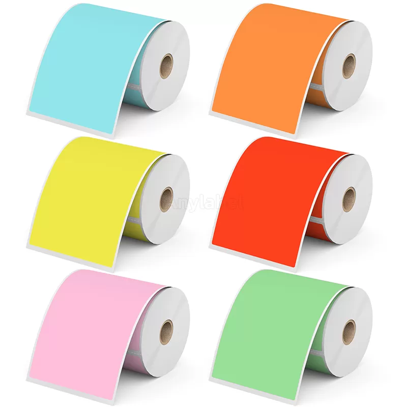Zebra 4'' x 6.5'' Colored Direct Thermal Shipping Labels