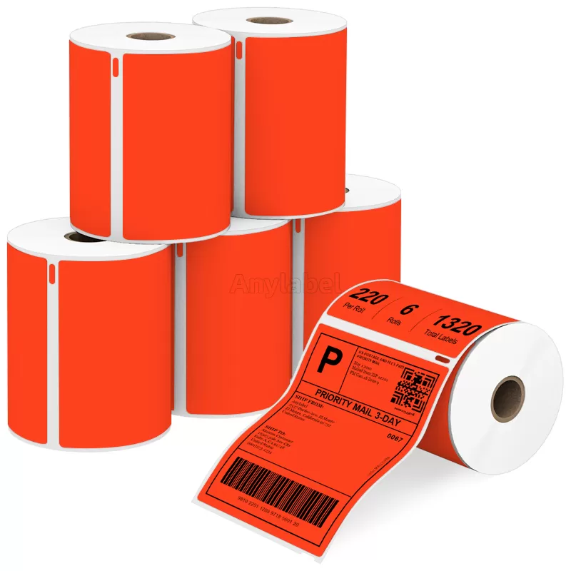 Dymo 1744907 Compatible Red Shipping Labels 4'' x 6''