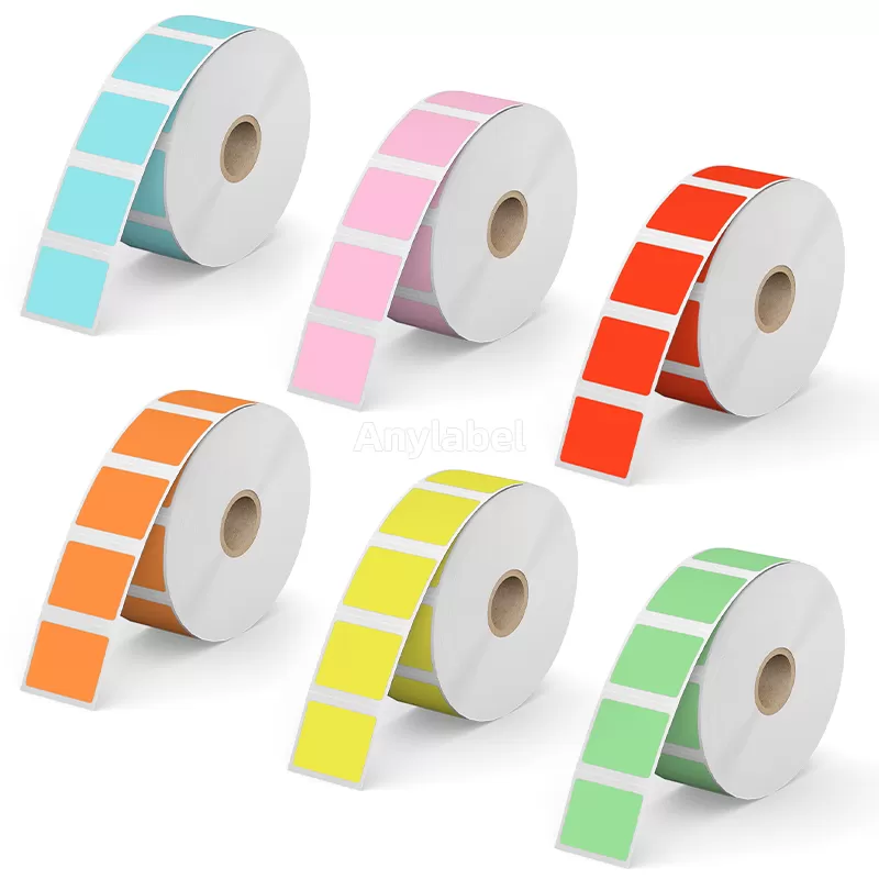 Zebra 1.25'' x 1'' Colored Direct Thermal Shipping Labels