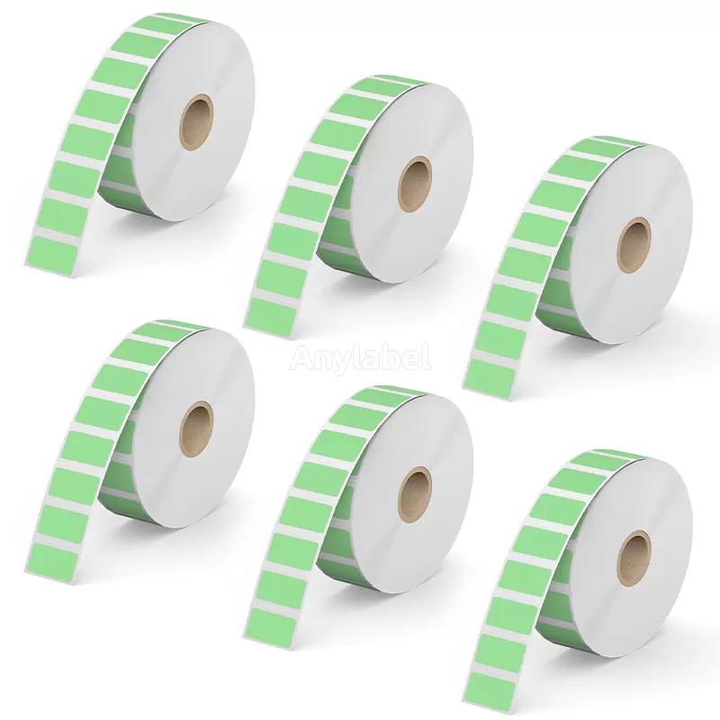 Zebra 1'' x 0.5'' Green Direct Thermal Shipping Labels
