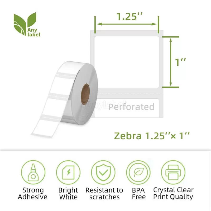 zebra 1 25 x 1 direct thermal shipping labels company
