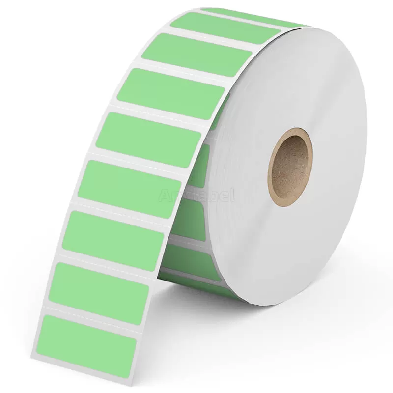 Zebra 1.5'' x 0.5'' Green Direct Thermal Shipping Labels
