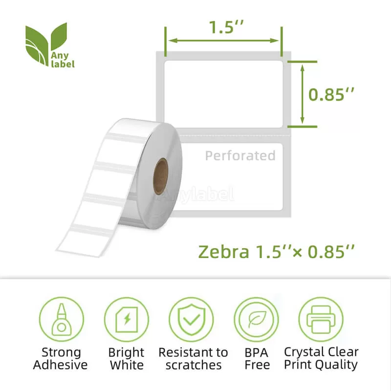 zebra 1 5 x 0 85 direct thermal shipping labels company
