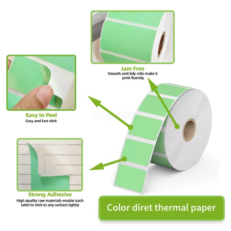 zebra 1 5 x 0 85 green direct thermal shipping labels manufacturer