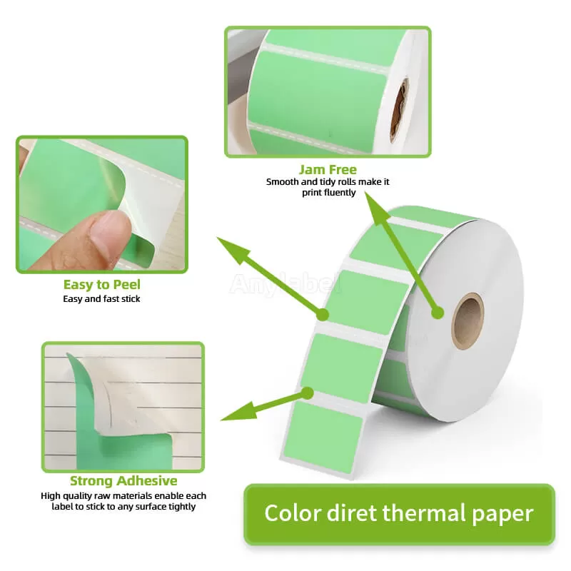 zebra 1 5 x 1 green direct thermal shipping labels manufacturer