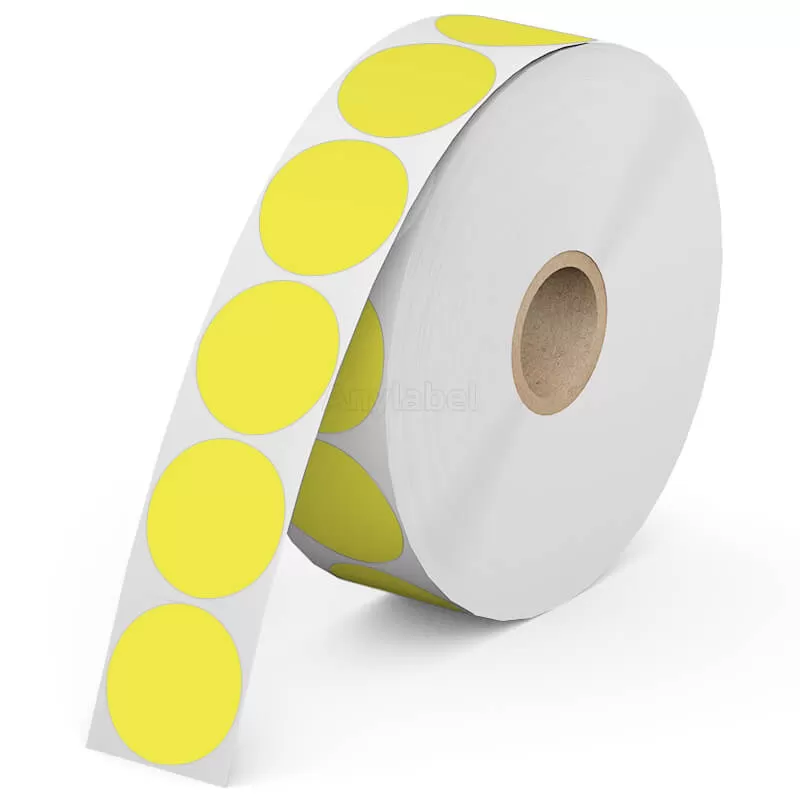 Zebra 1'' Colored Circle Direct Thermal Shipping Labels