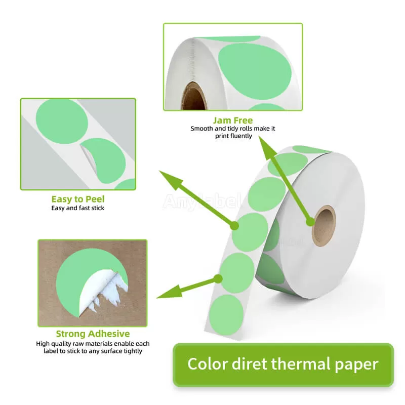 zebra 1 green circle direct thermal shipping labels manufacturer