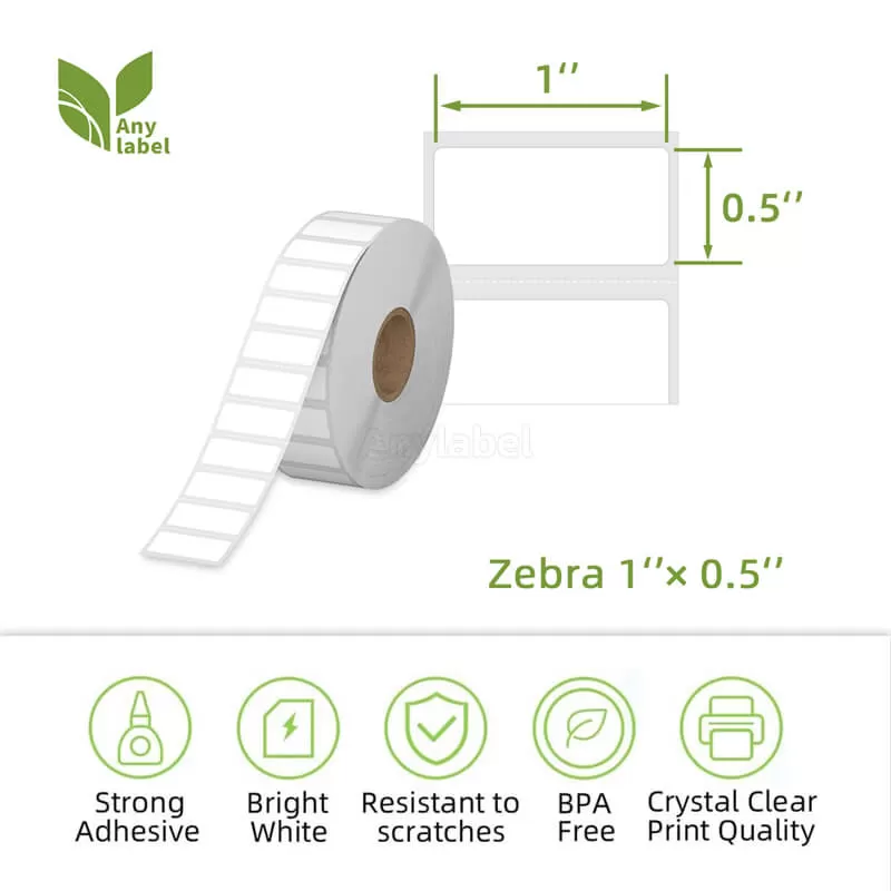 zebra 1 x 0 5 direct thermal shipping labels company