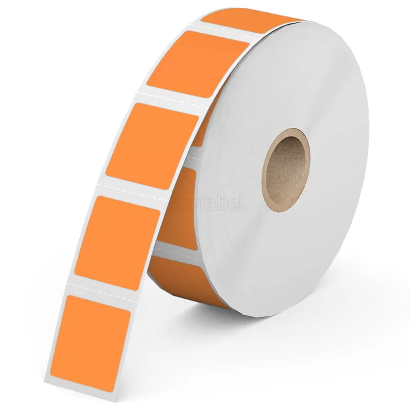 Zebra 1'' x 1'' Colored Direct Thermal Shipping Labels