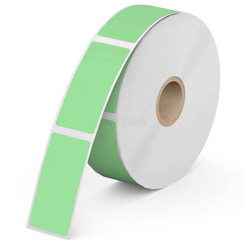 Zebra 1'' x 2'' Green Direct Thermal Shipping Labels
