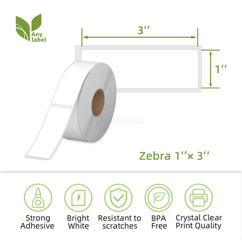 zebra 1 x 3 direct thermal shipping labels company