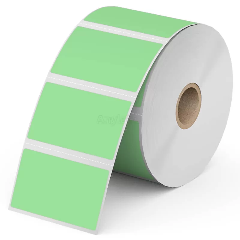 Zebra 2.25'' x 1.25'' Green Direct Thermal Shipping Labels