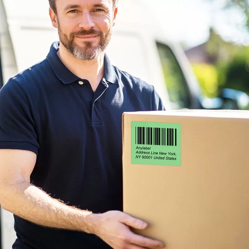 zebra 2 25 x 2 green direct thermal shipping labels supplier