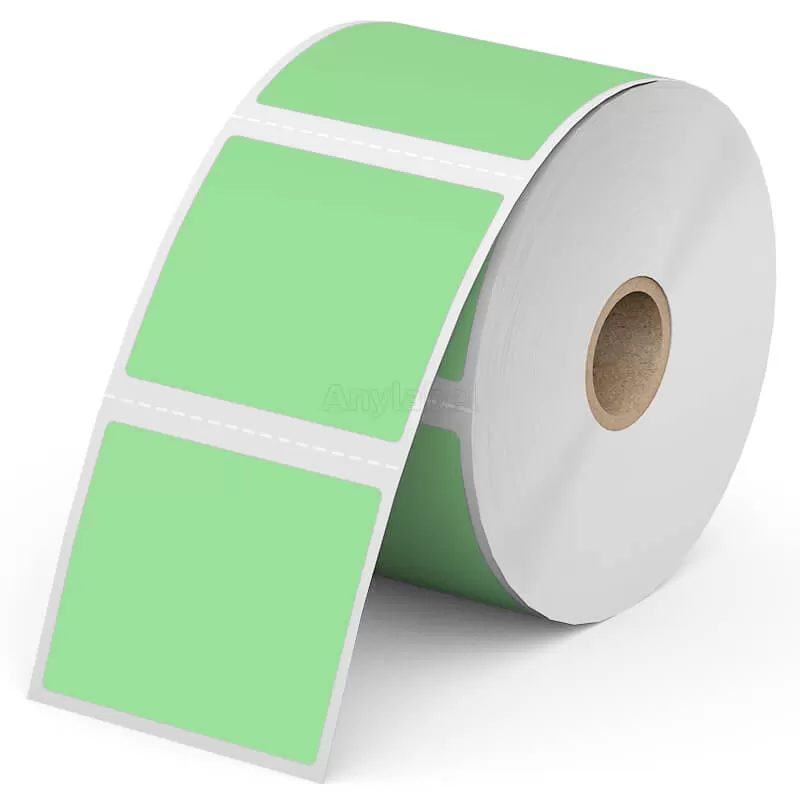 Zebra 2.25'' x 2'' Green Direct Thermal Shipping Labels