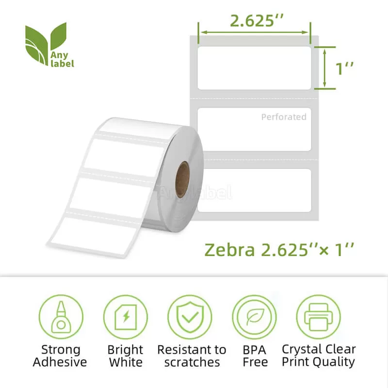 zebra 2 625 x 1 direct thermal shipping labels company