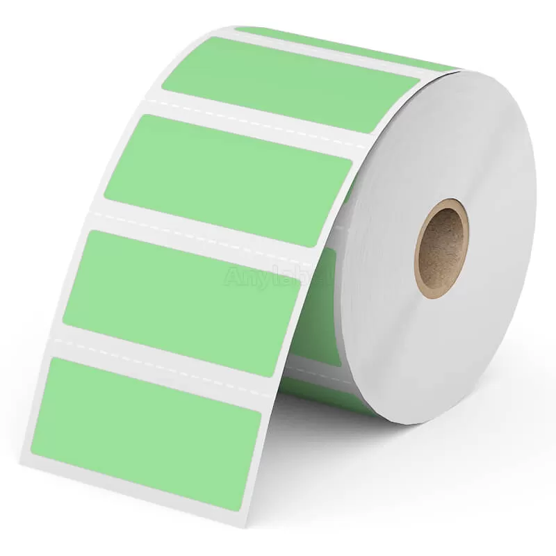 Zebra 2.625'' x 1'' Green Direct Thermal Shipping Labels