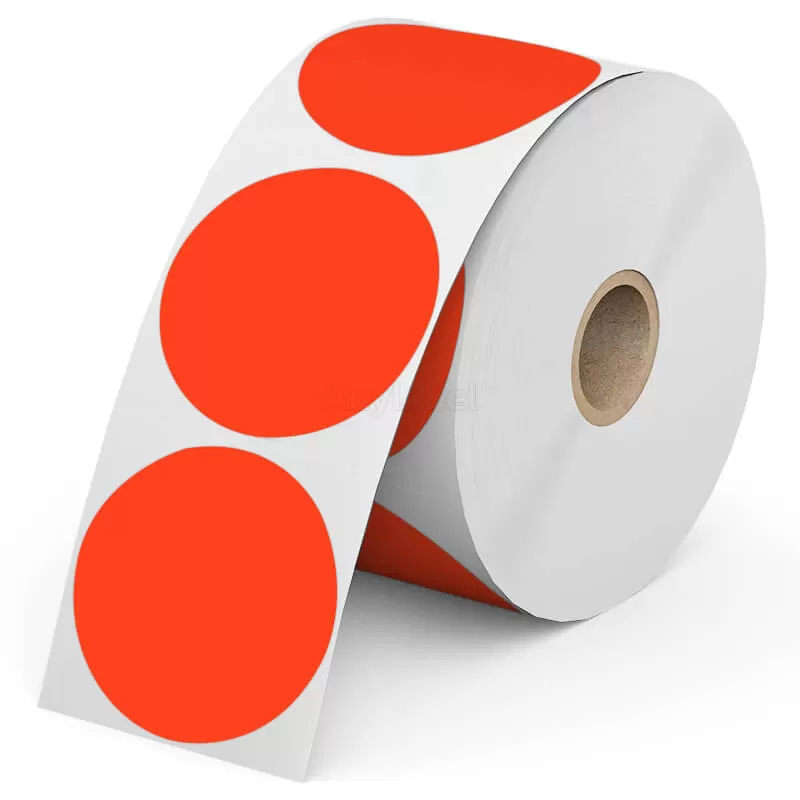 Zebra 2'' Colored Circle Direct Thermal Shipping Labels