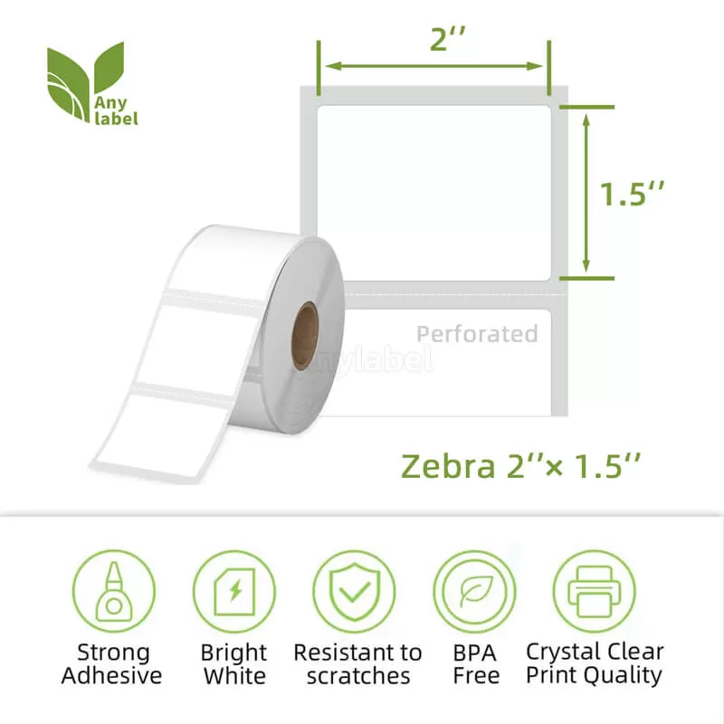 zebra 2 x 1 5 direct thermal shipping labels company